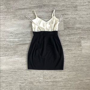 Forever 21 Cream and Black Evening Dress